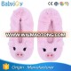 Fluffy Stuffed Animal Pink Pig Plush Slipper For Woman