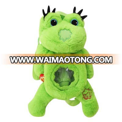 Cartoon Kids Plush Frog Backpack  Plush Frog School Bag Children Gifts